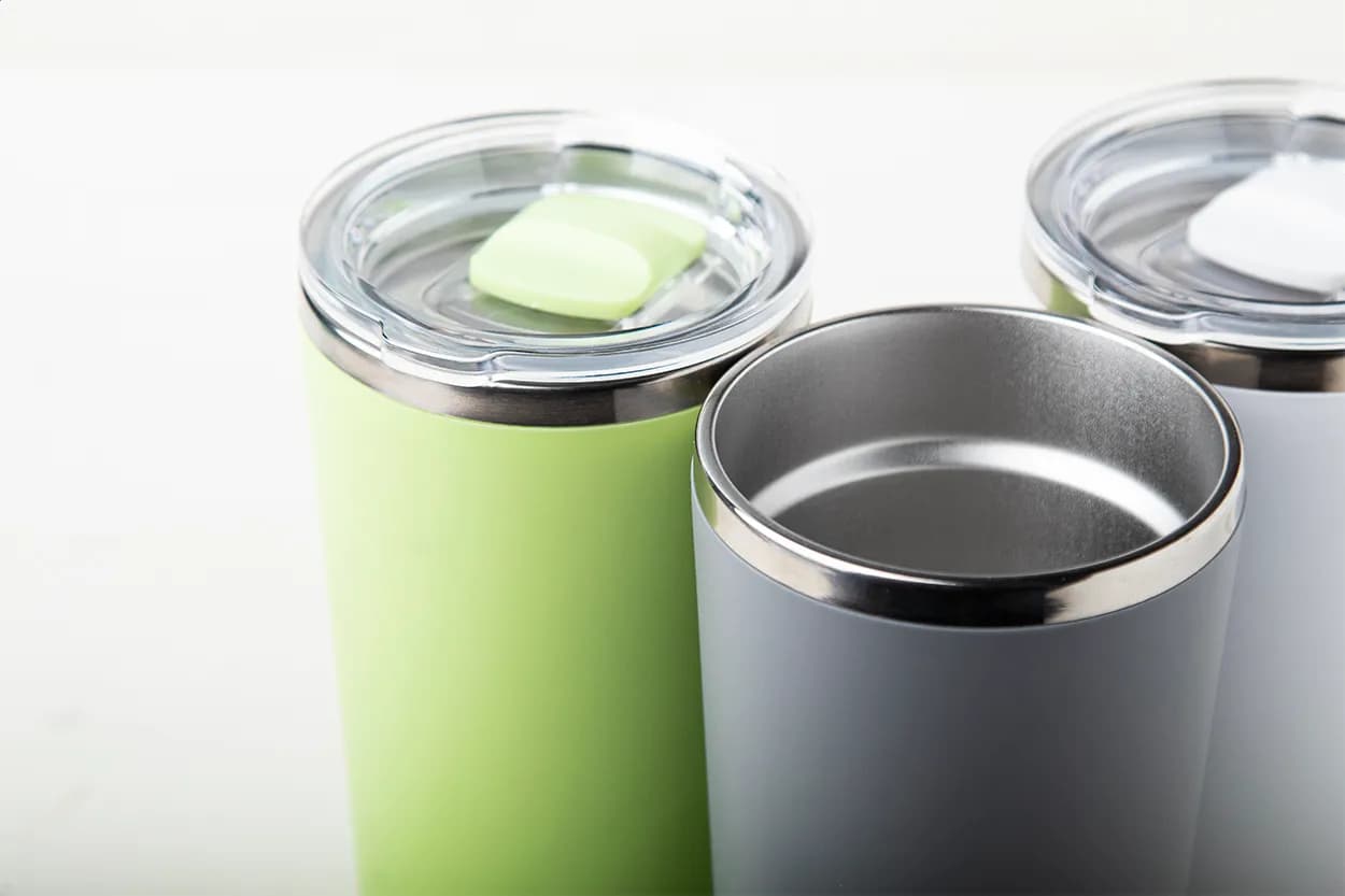 Thermobecher - Lungogo - grau (-80)