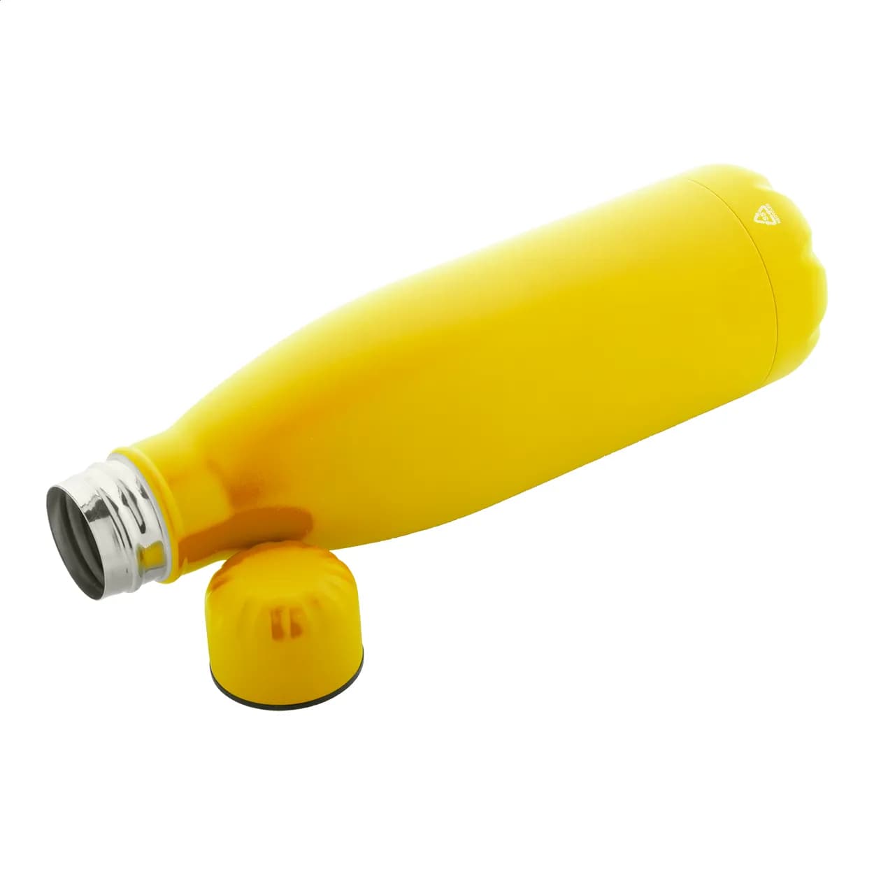 Flasche aus recyceltem Edelstahl - Refill - gelb (-02)