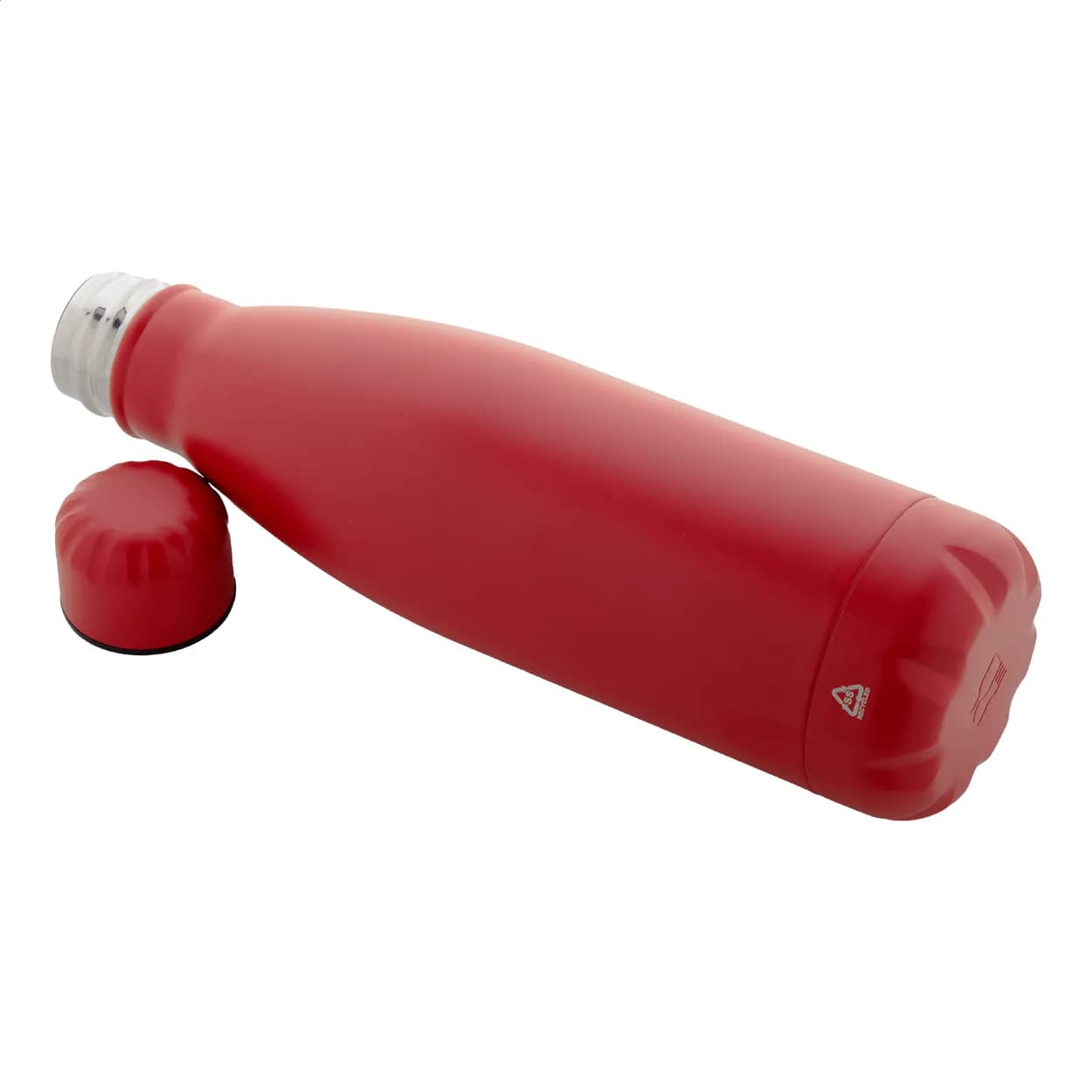 Flasche aus recyceltem Edelstahl - Refill - rot (-05)