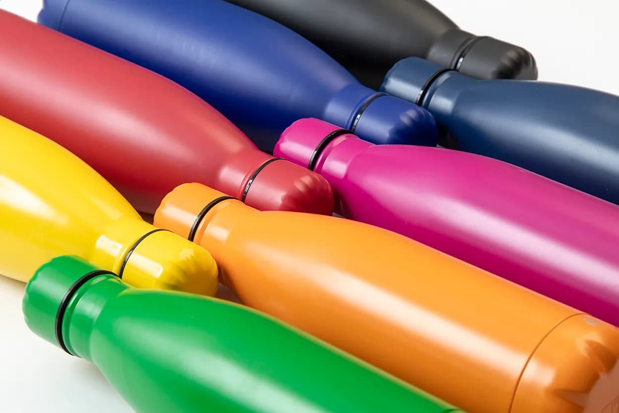 Flasche aus recyceltem Edelstahl - Refill - schwarz (-10)