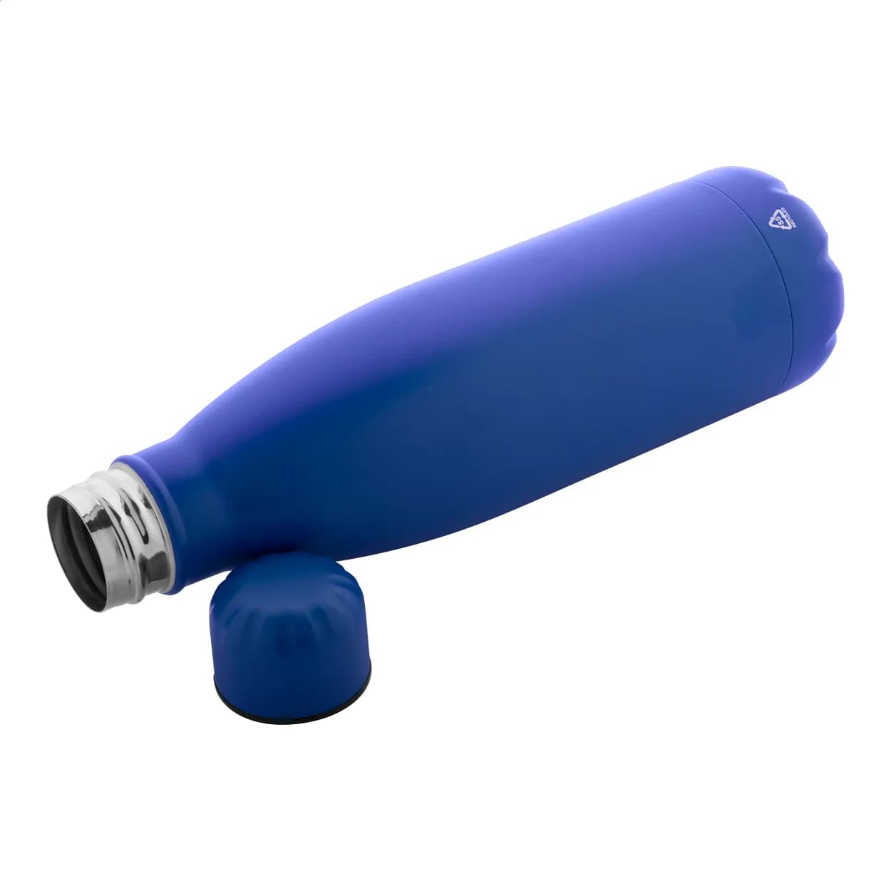Flasche aus recyceltem Edelstahl - Refill - blau (-06)