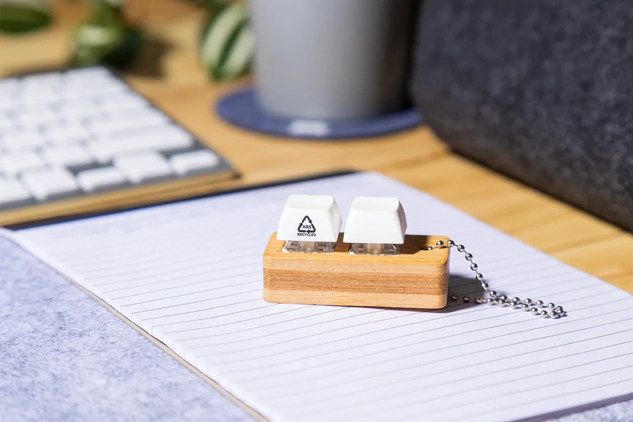 Antistress-Schlüsselanhänger - Typoo - weiß (-01)