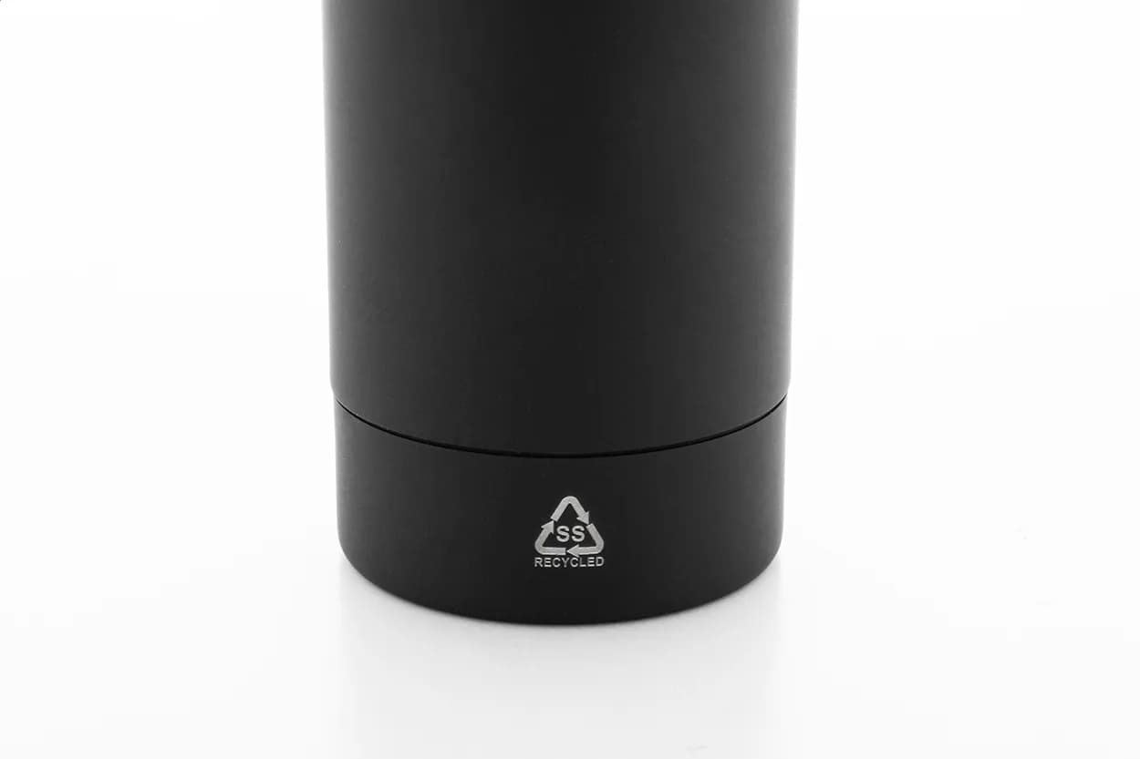 Flasche aus recyceltem Edelstahl - Rubbar - schwarz (-10)