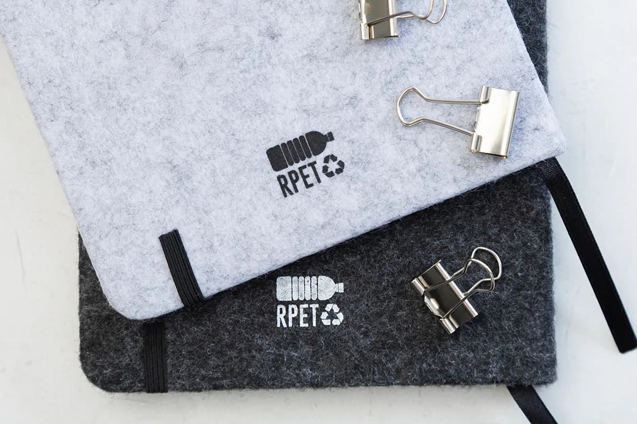 Notiz RPET-Filz - Refelt Note A5 - dunkelgrau (-80)