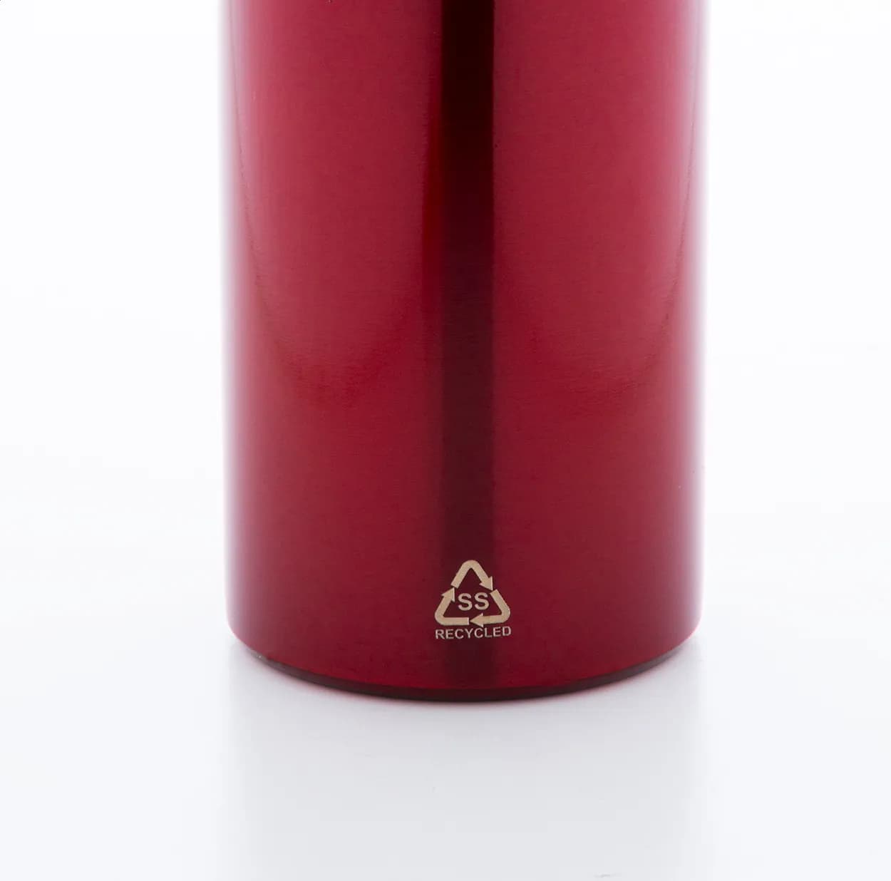 Flasche aus recyceltem Edelstahl - Ressuto - rot (-05)