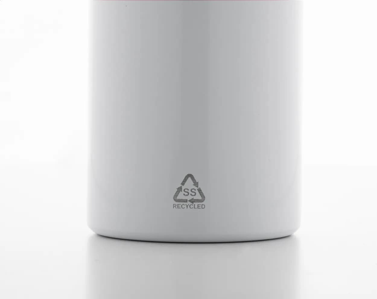 Flasche aus recyceltem Edelstahl - Ressuto XL - weiß (-01)