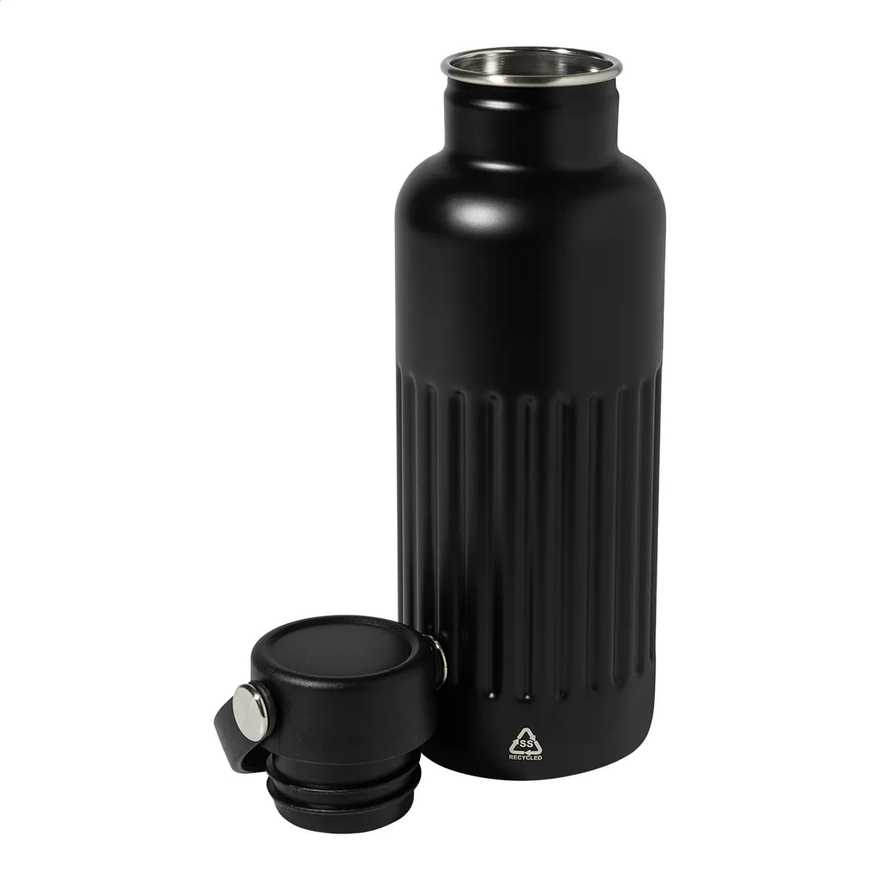 Isolierflasche - Streaky Go - schwarz (-10)