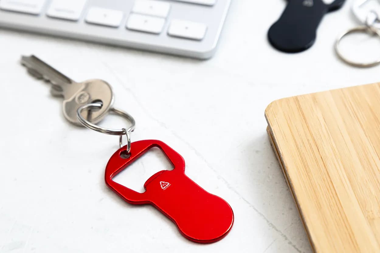 Flaschenöffner/Schlüsselanhänger - Biropi - rot (-05)