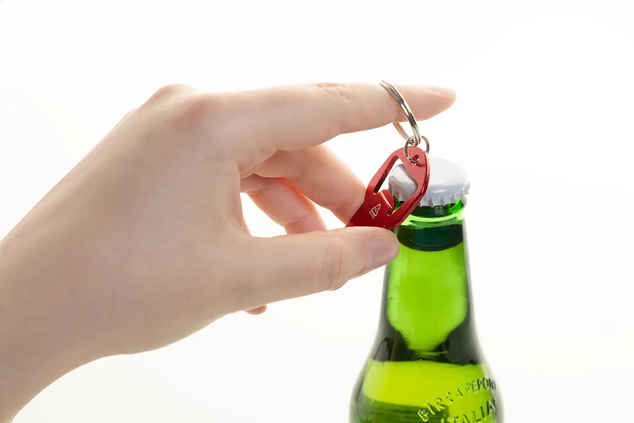 Flaschenöffner/Schlüsselanhänger - Biropi - rot (-05)