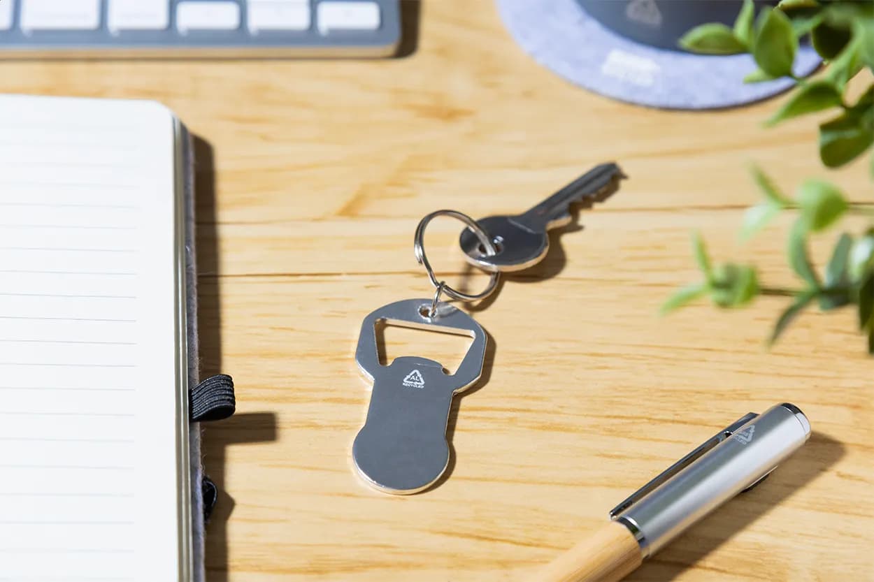 Flaschenöffner/Schlüsselanhänger - Biropi - silber (-21)