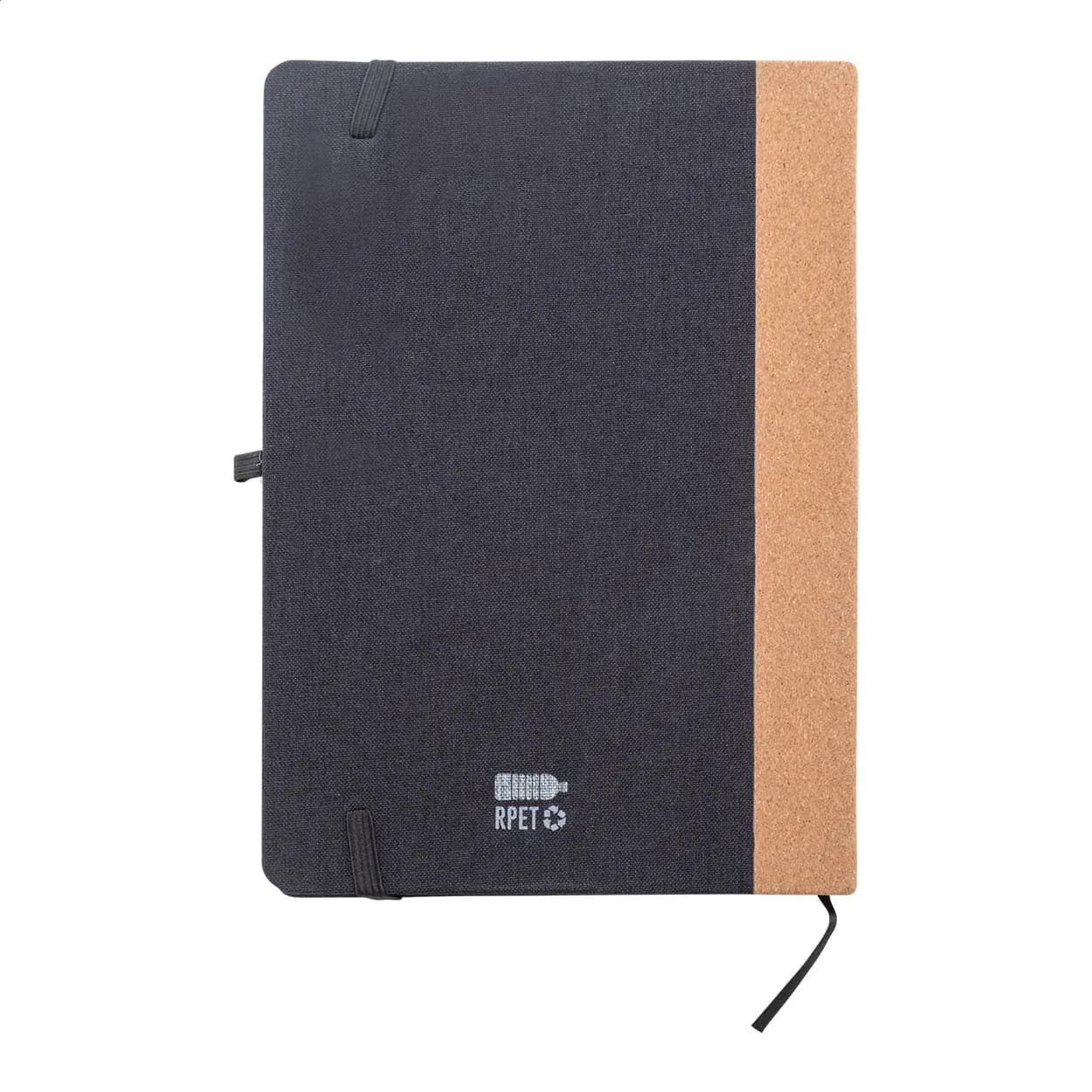 Notizbuch aus RPET - Coppet - schwarz (-10)