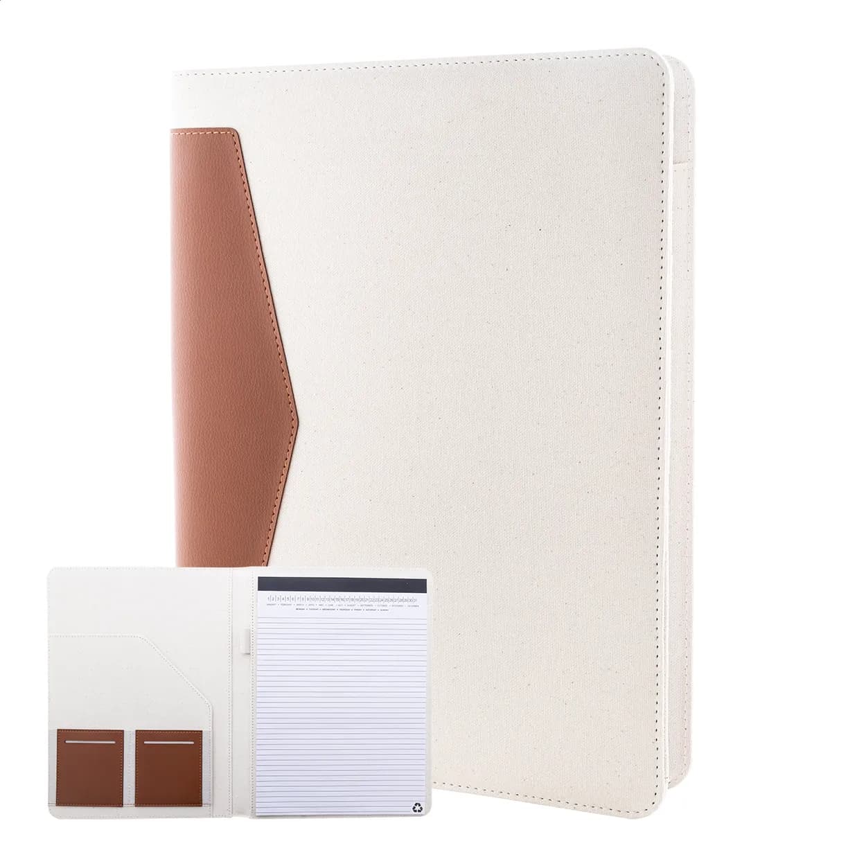 Dokumentenmappe aus recyceltem Canvas - Carbasa A4 - natur (-00)