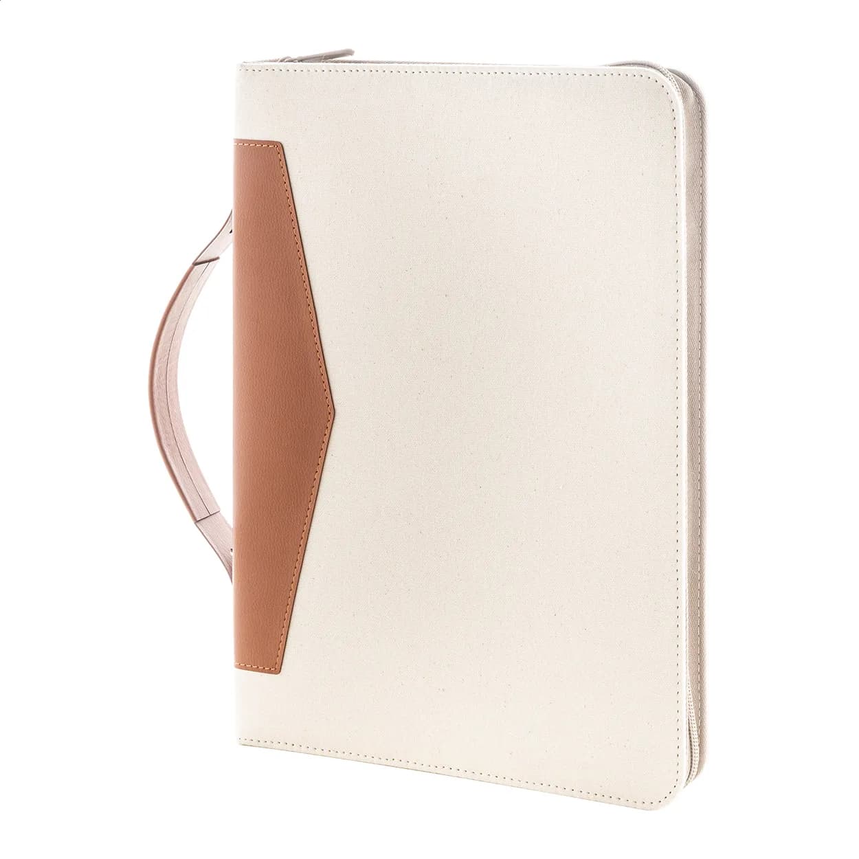 Dokumentenmappe aus recyceltem Canvas - Carbasa Zip - natur (-00)