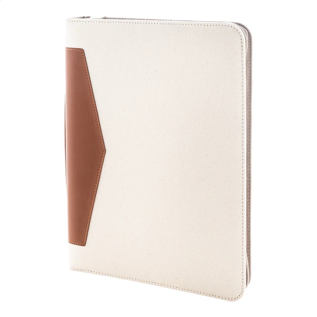 Dokumentenmappe aus recyceltem Canvas - Carbasa Zip - natur (-00)