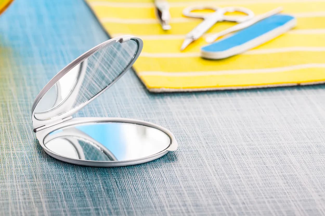 Taschenspiegel - Gill - silber