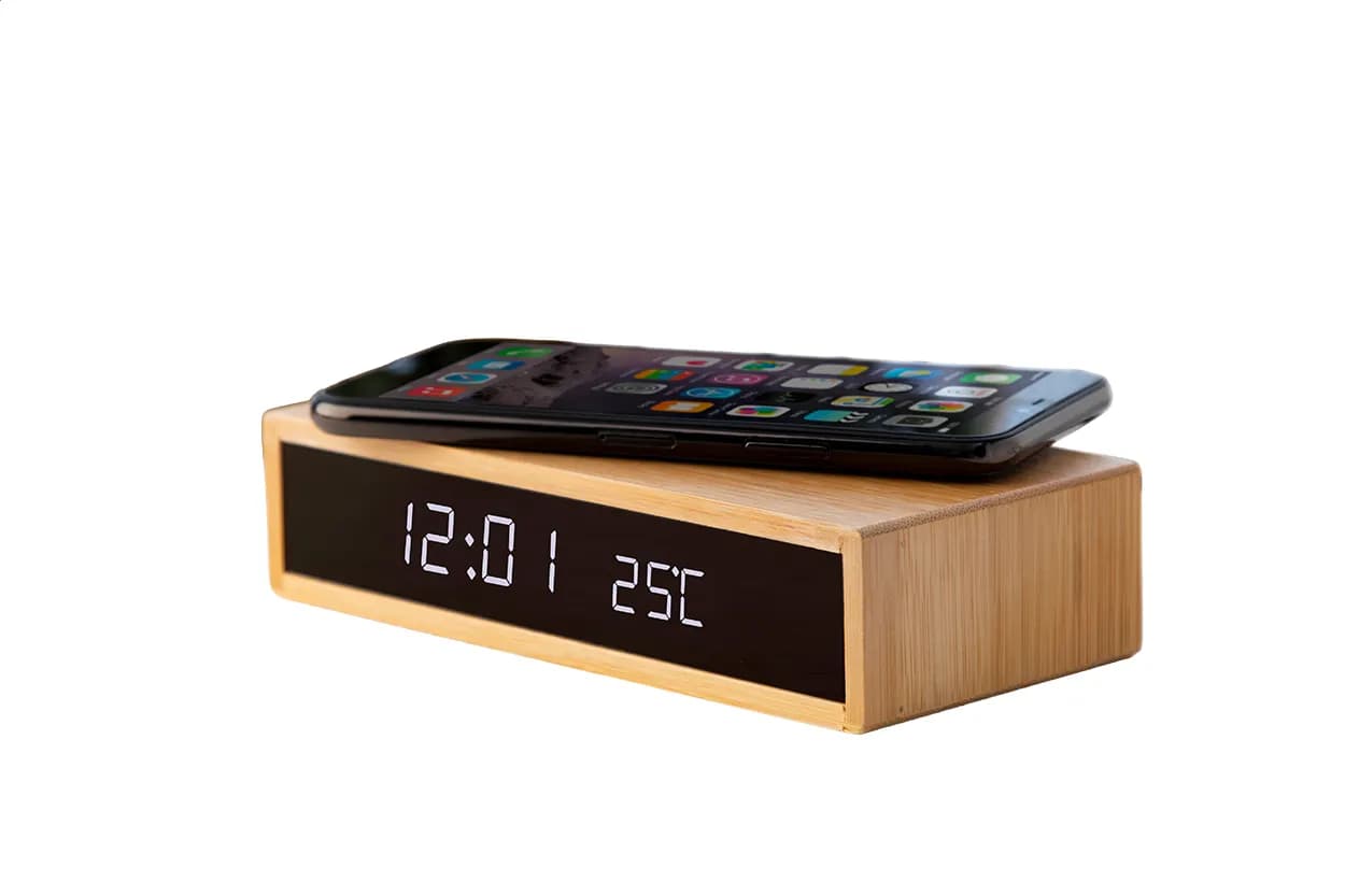 Wecker mit Wireless-Charger - Molarm - natur