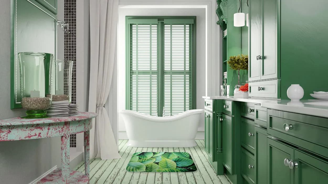 Badematte mit Sublimationsdruck - Bentry - weiß