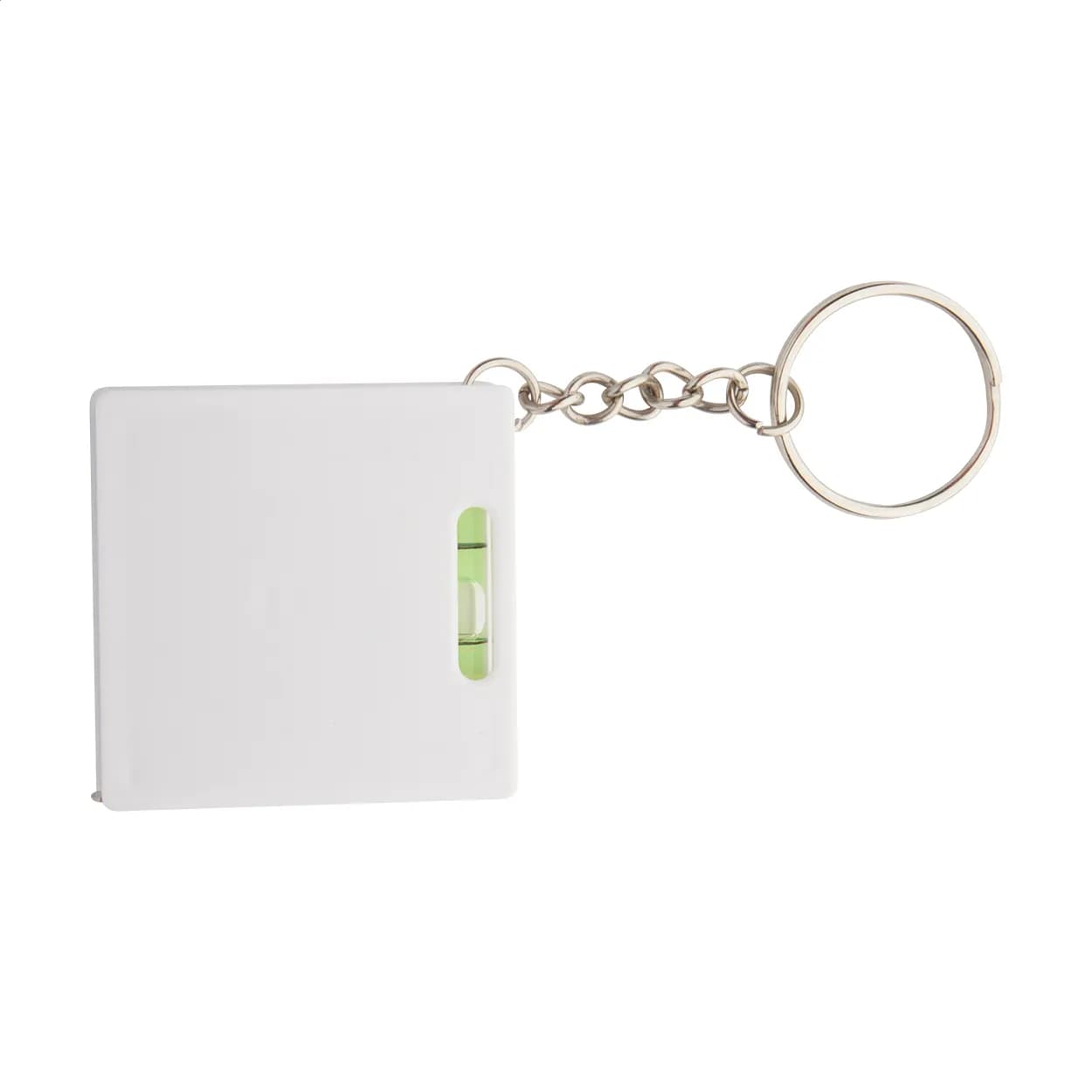 Schlüsselanhänger mit Maßband - Level - weiß (-01)