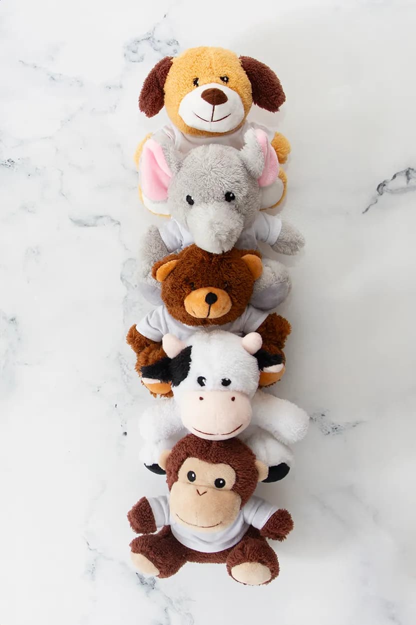 RPET-Plüschkuh - Remoo - weiß