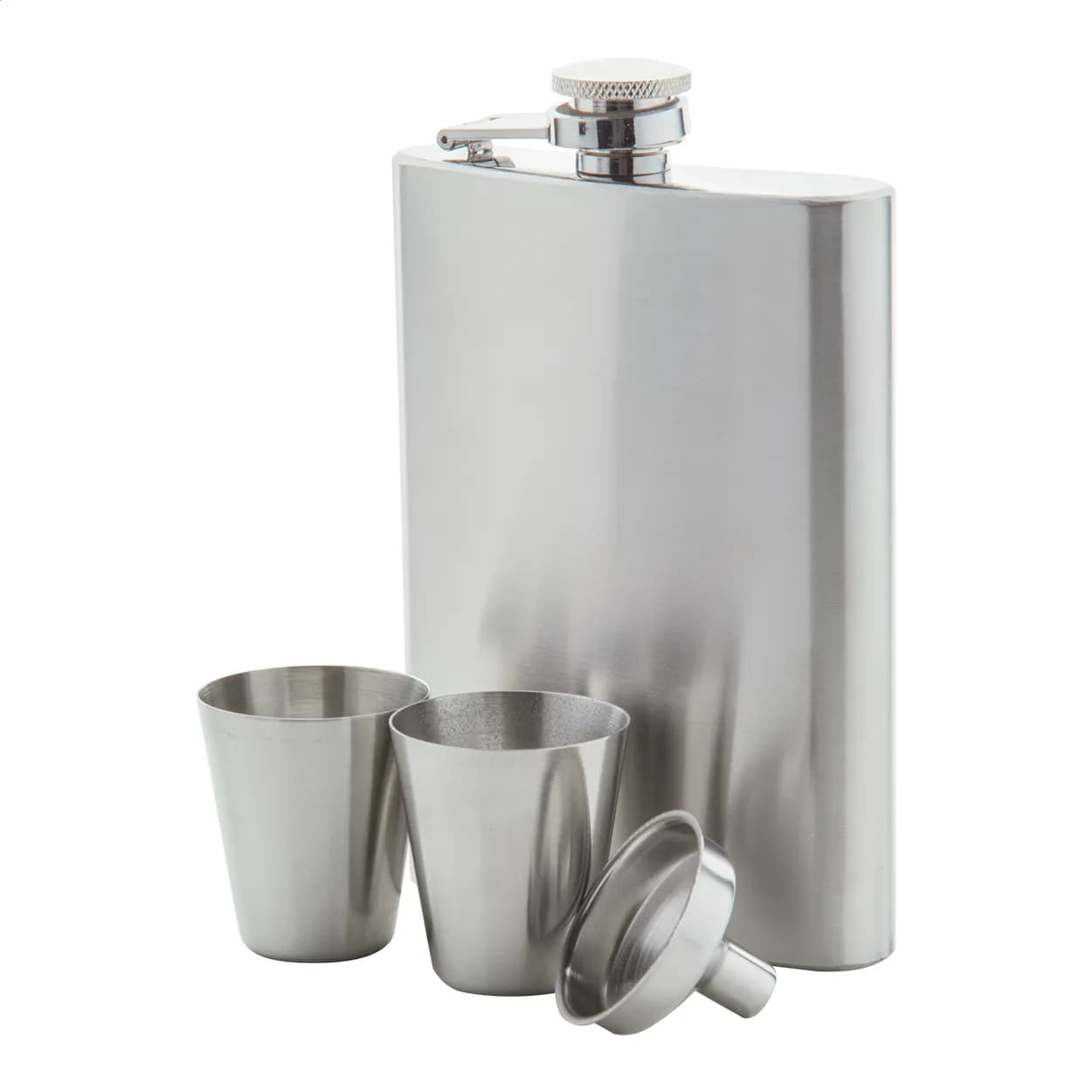 Flachmann-Set - Shackleton - silber