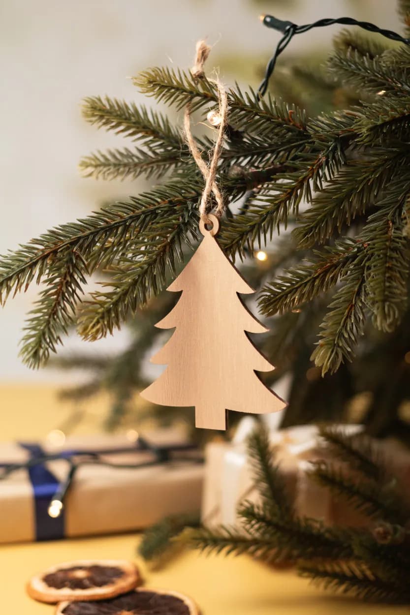 Weihnachtsbaum-Anhänger, Stern - Rosvik - natur (-D)