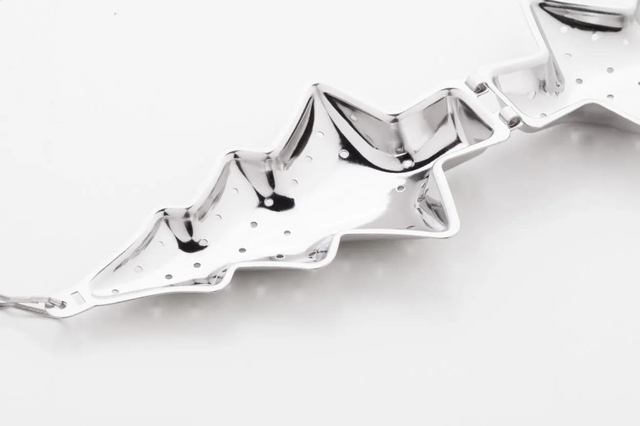 Weihnachts-Teeei, Stern - Suodatee - silber (-B)