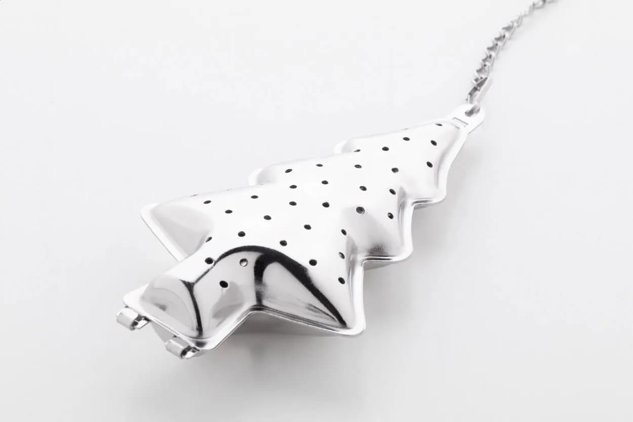 Weihnachts-Teeei, Stern - Suodatee - silber (-B)