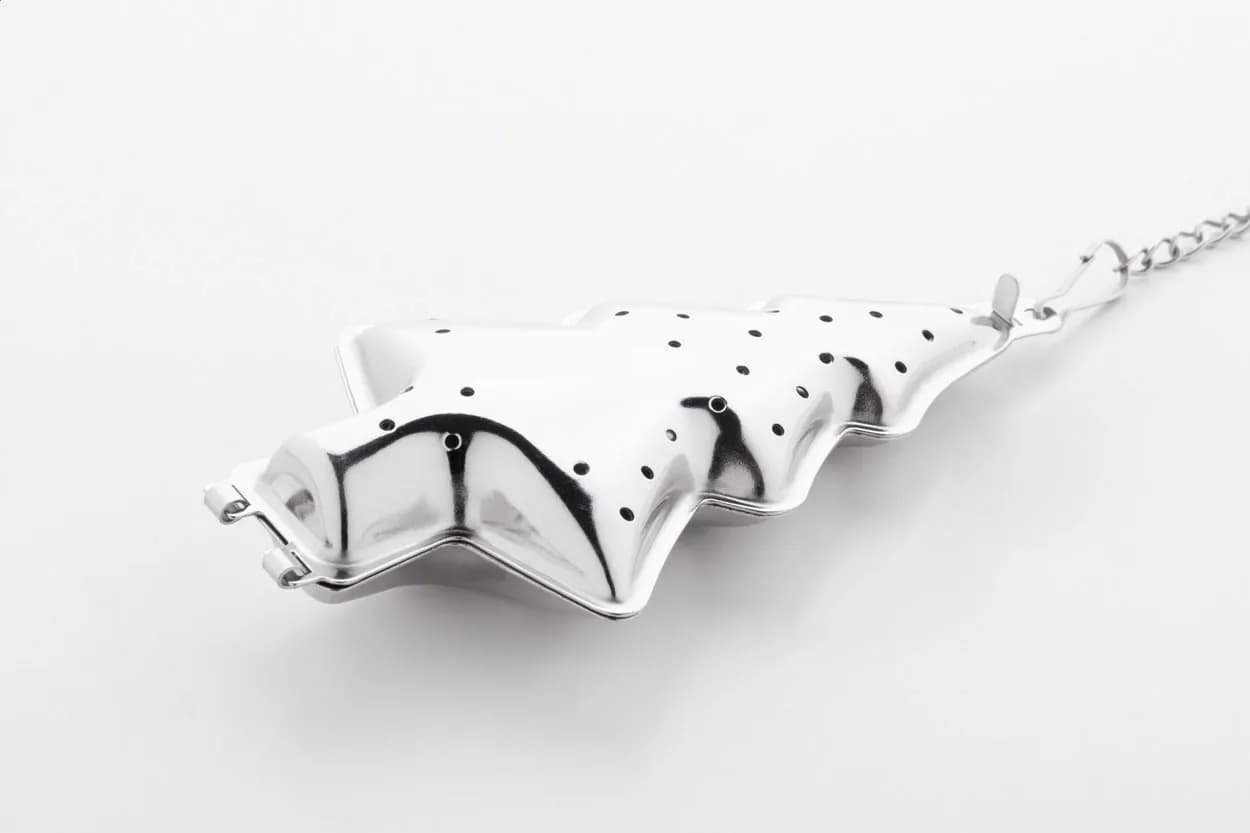 Weihnachts-Teeei, Stern - Suodatee - silber (-B)