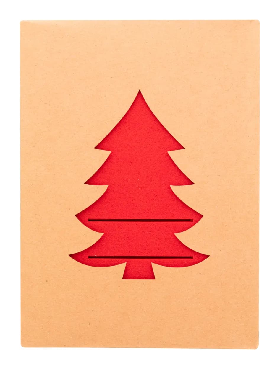 RPET Weihnachts-Besteckhalter-Set - Tonsvik - rot (-05)