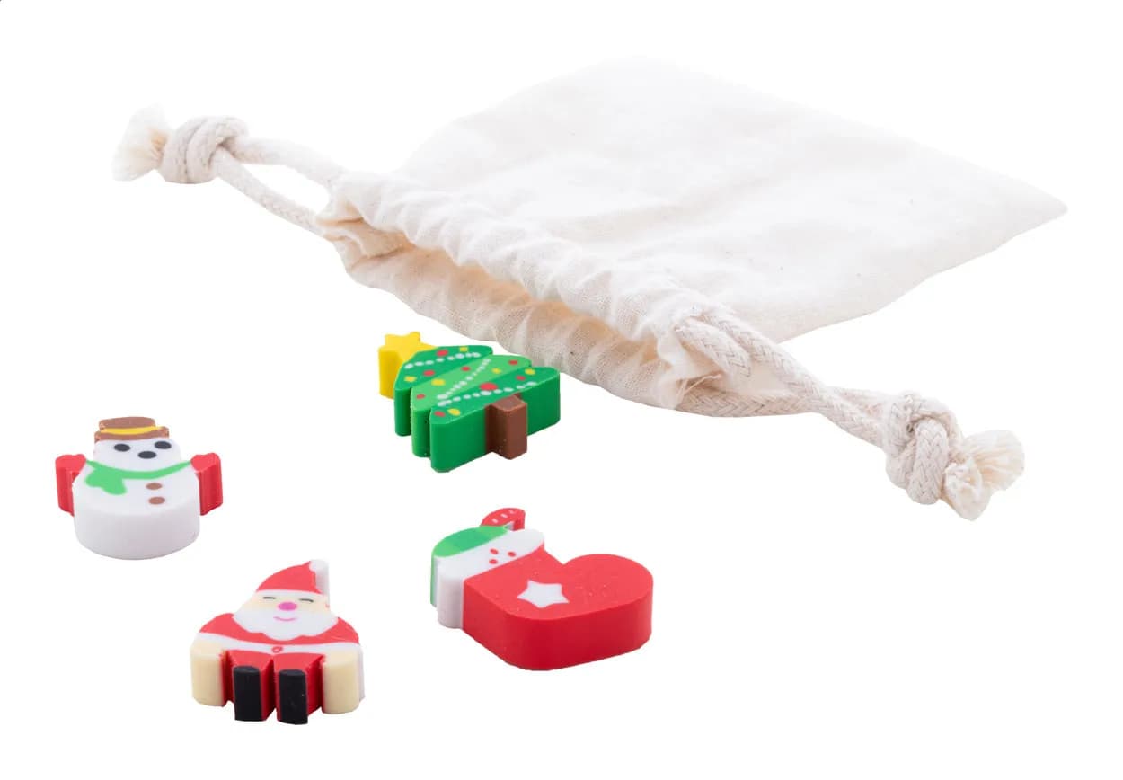 Weihnachts-Radierer-Set - Sommaroy - mehrfarbig