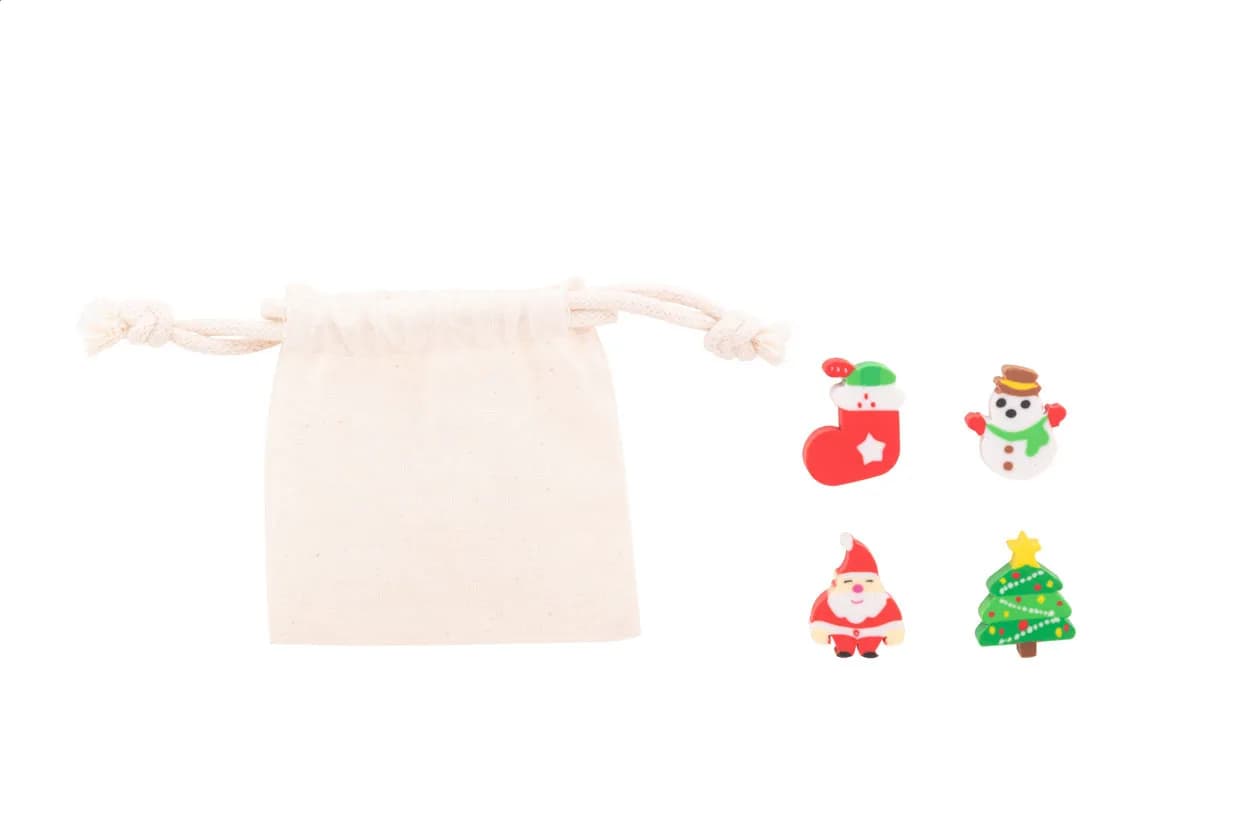 Weihnachts-Radierer-Set - Sommaroy - mehrfarbig