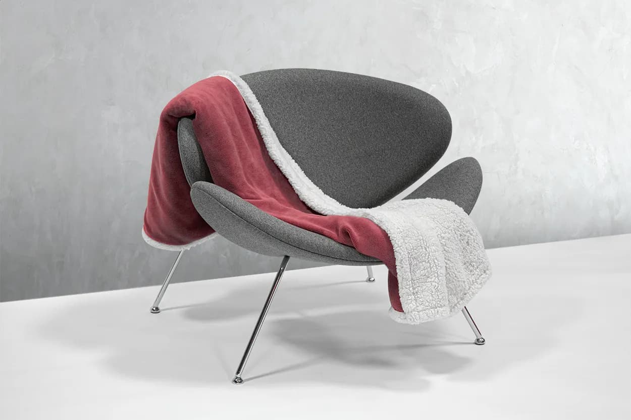 Korallen-Fleecedecke - Sammia - burgund (-08)