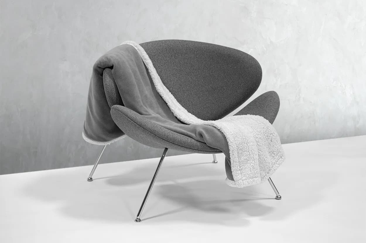 Korallen-Fleecedecke - Sammia - dunkelgrau (-80)