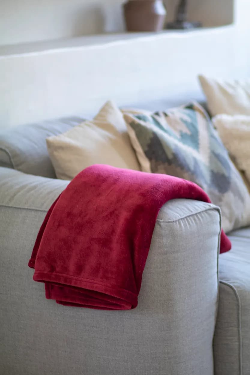 Flannel-Decke - Espoo - burgund (-08)