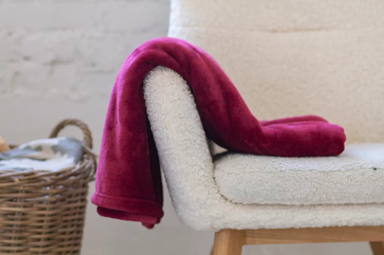 Flannel-Decke - Espoo - burgund (-08)