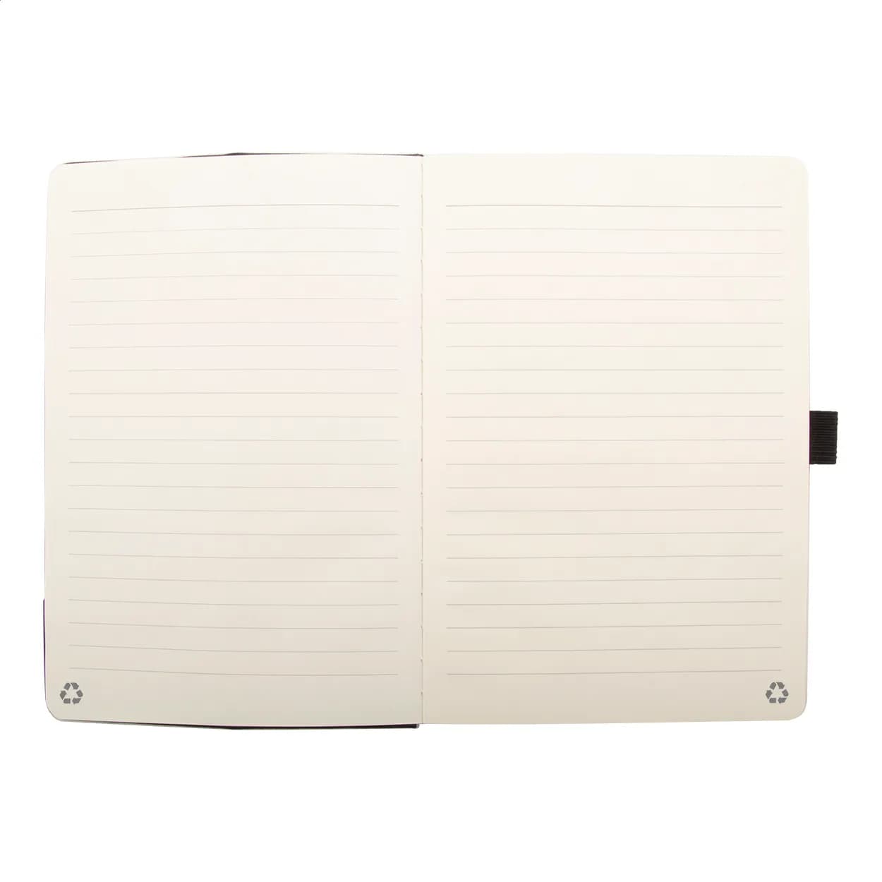 RPET Wireless-Charger/Notizbuch - Chatom - schwarz (-10)