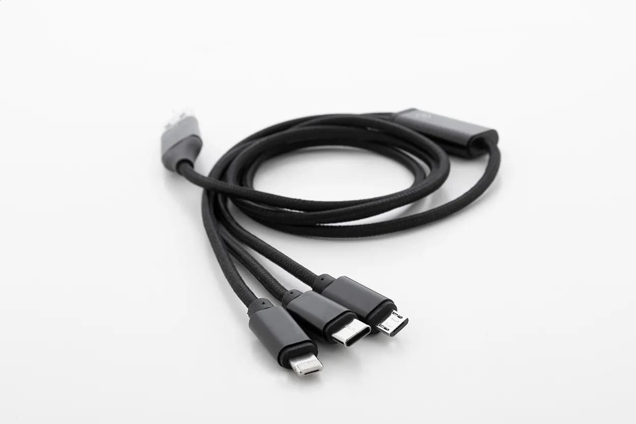 USB-Ladekabel - Ralong - schwarz (-10)