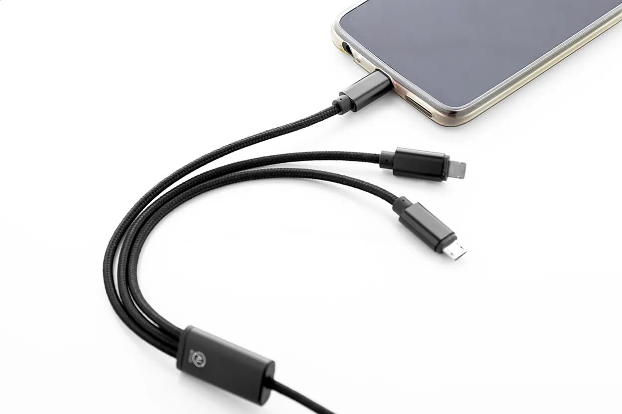 USB-Ladekabel - Ralong - schwarz (-10)