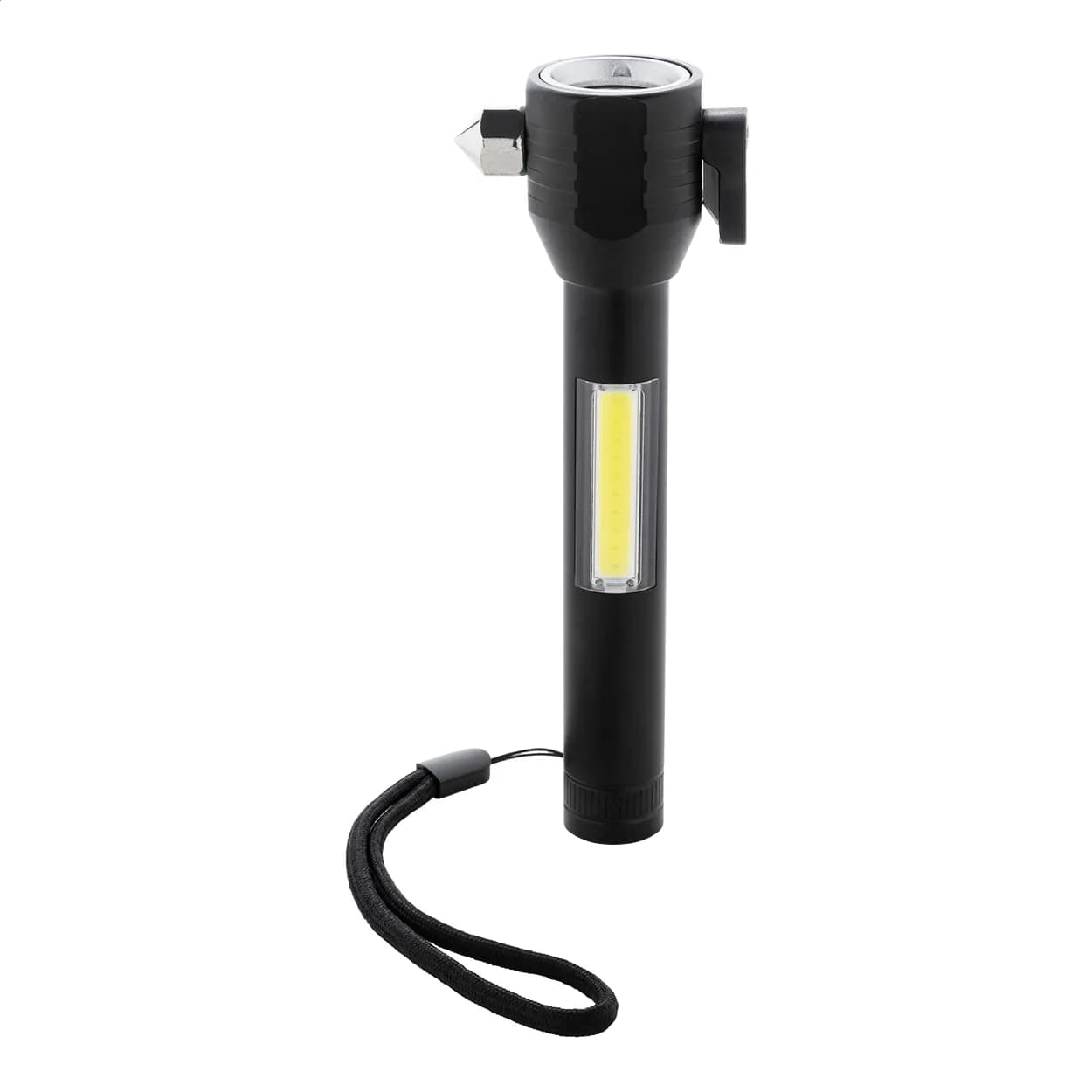 Taschenlampe mit Notfallhammer - Hemmerg - schwarz