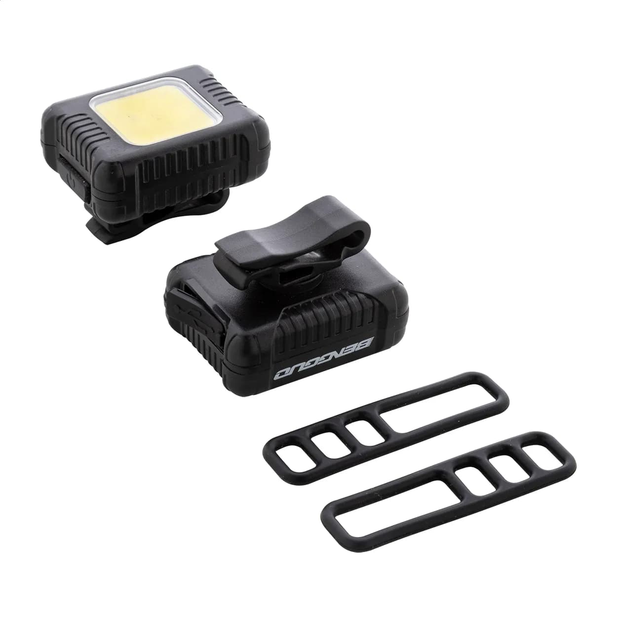 wiederaufladbares Fahrradlichtset - Cobik - schwarz (-10)