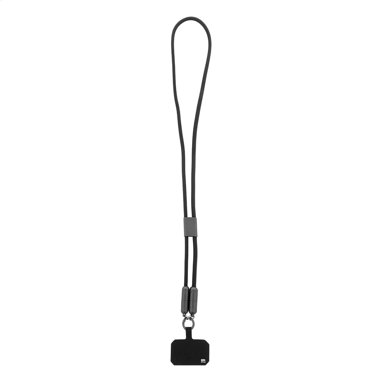 60W Handy-Lanyard-Kabel RPET - Fastly - schwarz (-10)