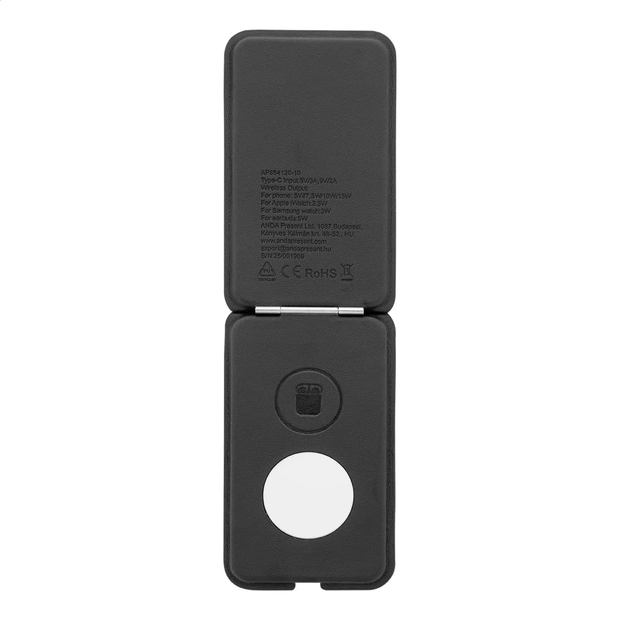 Handyhalter mit kabellosem Ladegerät, RPU - LuxCharge Stand - schwarz (-10)