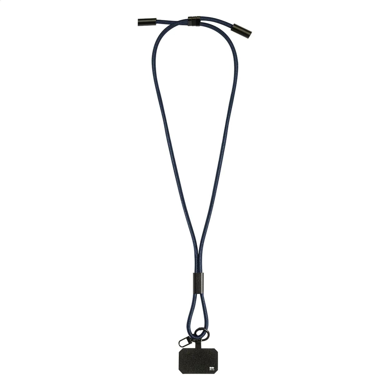 60W Lanyard mit Lade- und Datenkabel aus RPET - HolCharge - dunkelblau (-06A)