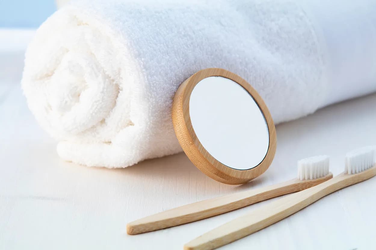 Taschenspiegel - Makeboo - natur