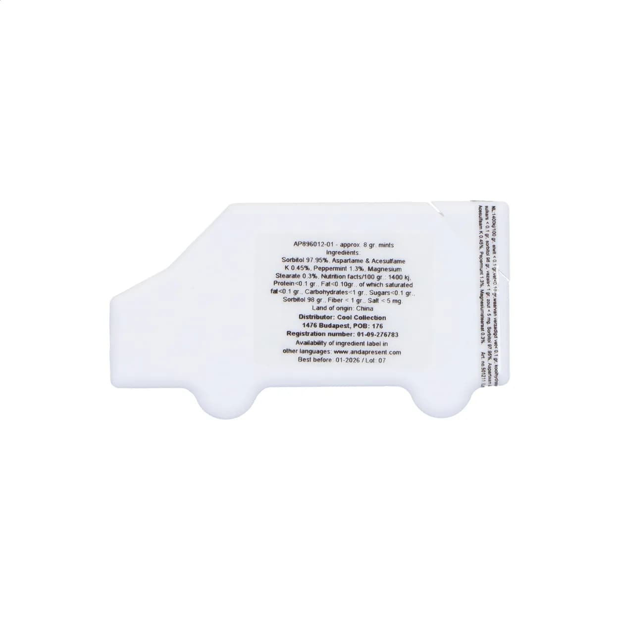 Pfefferminzspender - TruckMint - weiß (-01)