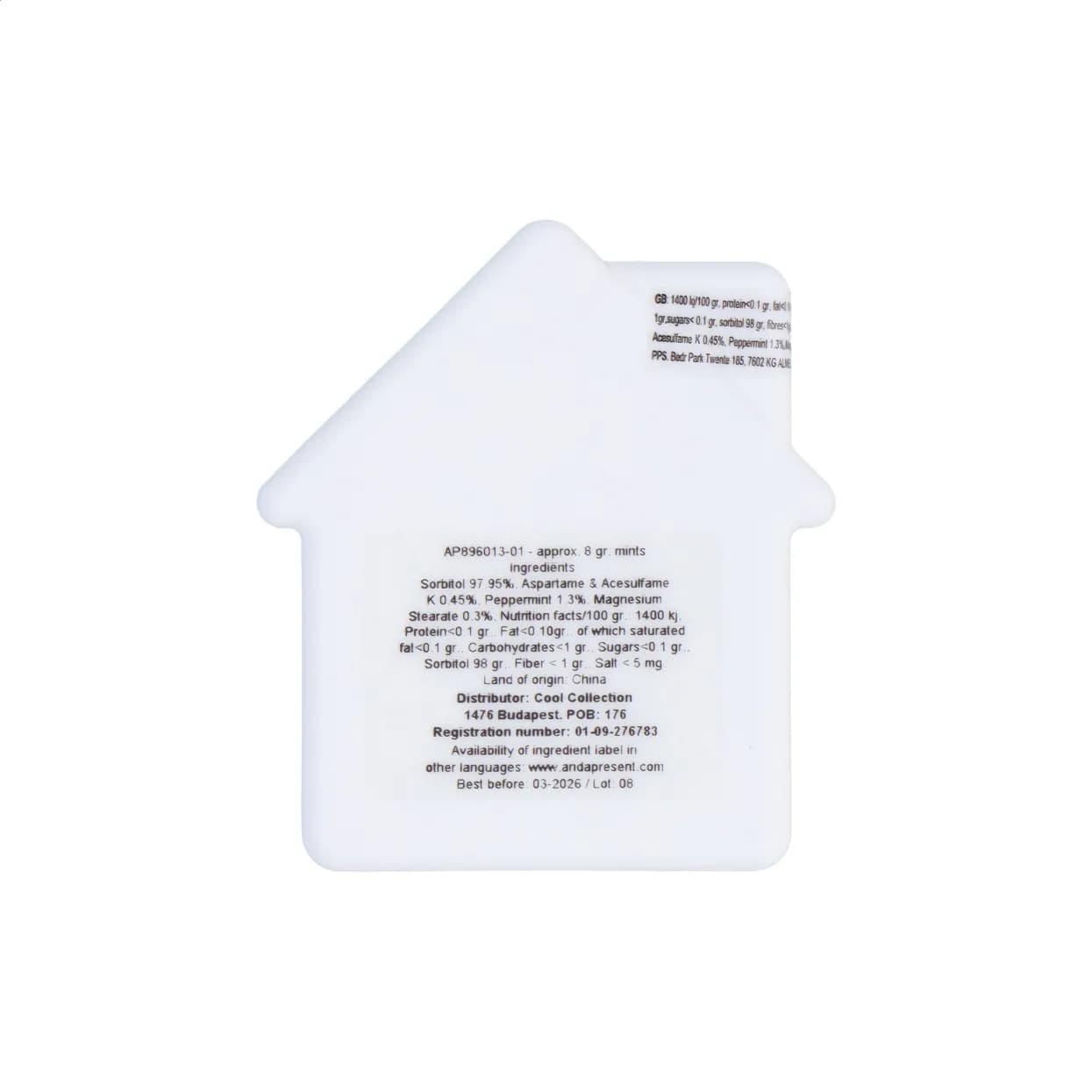 Pfefferminzspender - HutMint - weiß (-01)