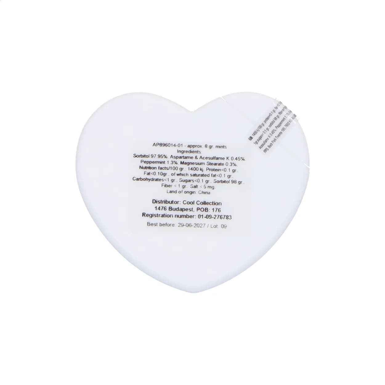 Pfefferminzspender - HeartMint - weiß (-01)