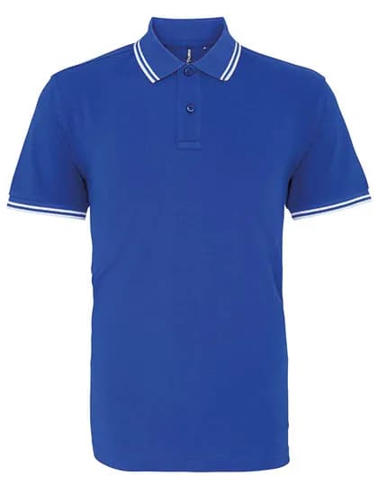 Men´s Classic Fit Tipped Polo - Royal/White