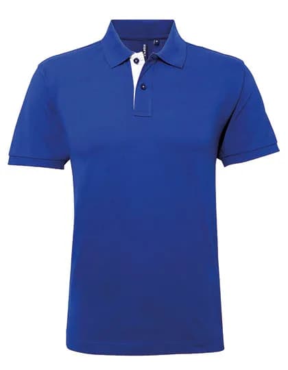 Men´s Classic Fit Contrast Polo - Royal/White