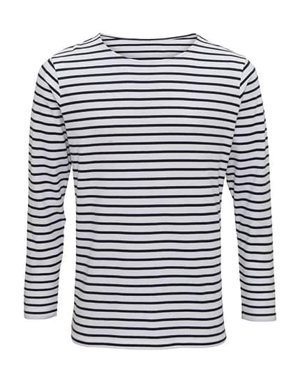 Men´s Marinière Coastal Long Sleeve Tee - White-Navy
